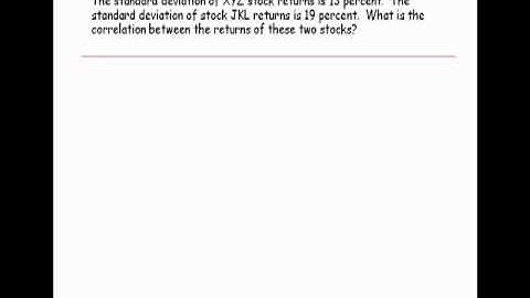 Covariance & Correlation - CFP Tools