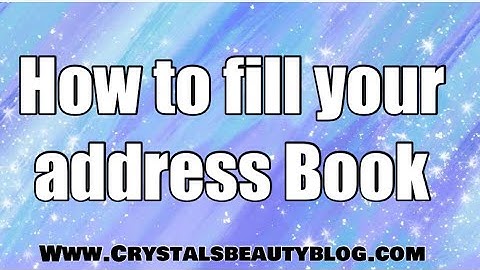 How to build your Address book