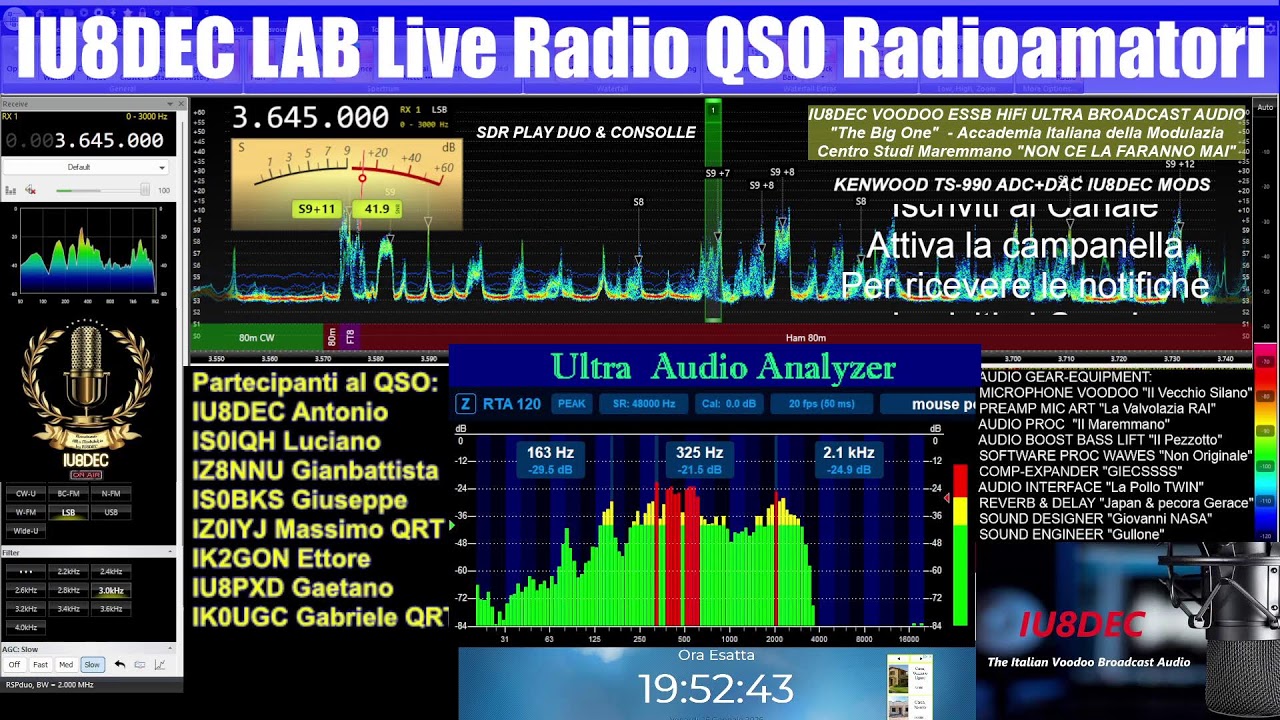 Radioamatori QSO  3.645 MHz 16/01/2026 