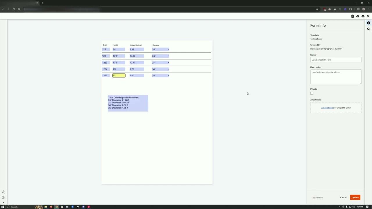 Custom JavaScript PDF Form in Procore Forms - YouTube