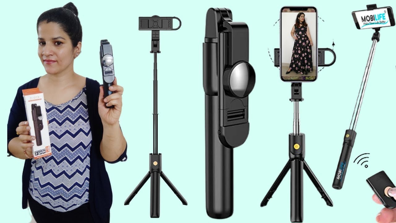 Mobilife Selfie Stick with bluetooth and Integrated Tripod or mobile
