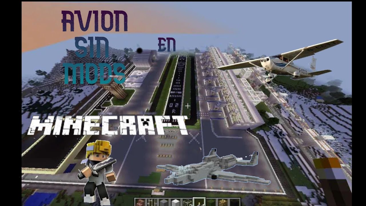 Como hacer un avión en Minecraft (Sin Mods) - YouTube
