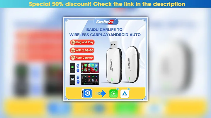 Get CarlinKit X1CA Baidu Carlife Wired to Wireless CarPlay Android Auto Adapter 2in1 Streaming Box•