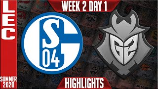 S04 vs G2 Highlights | LEC Summer 2020 W2D1 | Schalke 04 vs G2 Esports