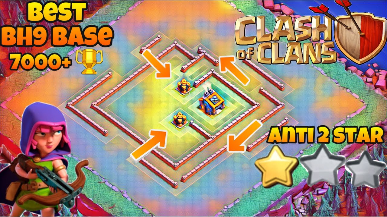 BEST Builder Hall 9 Push Base 7100+ Trophies (Anti 2 Star) Clash of Clans