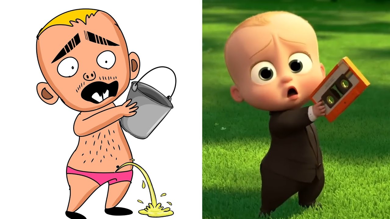 The Boss Baby 🤣 Funny Drawing Meme | Tim vs baby gang | Best Funny Scene Baby boss