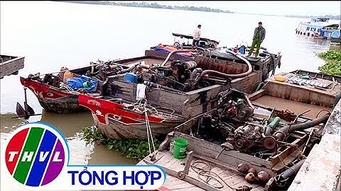 THVL |Mang Thít bắt quả tang nhiều phương tiện khai thác cát sông trái phép