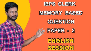 IBPS CLERK  MEMORY BASED QUESTION PAPER -2| UPCOMING BANK EXAMS | MR. ABITH
