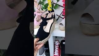 Women Peep Toe Buckle Up Wedge Heel Sandals Order Now Link In Description