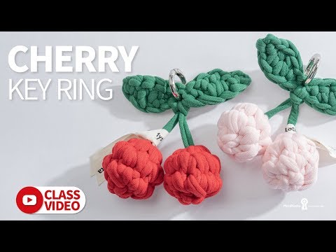 [EASY&TAKE] MystiKotita Crochet - Cherry Keyring - 미스티코티타 체리쿵치따 코바늘뜨개질