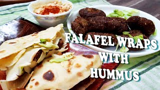 Falafel Wraps with Hummus Recipe | FALAFEL WRAPS | फलाफेल रैप्स पकाने की विधि