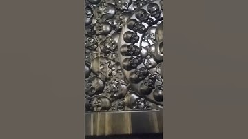 cnc 3d carved skull cabinet
