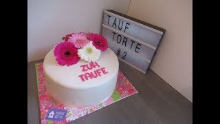 Tauftorte #2 / Waldbeer Schoko Torte / echte Blumen / Debbys Desserts 