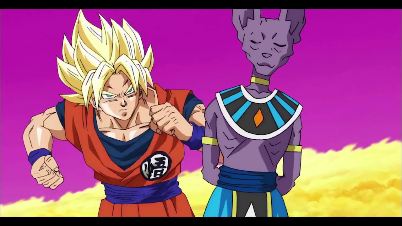 Goku (SSJ1 & SSJ2) VS Beerus | Dragon Ball Super Episode 5 Sub - YouTube