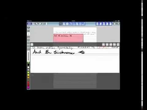 Handwriting Capture Window in ZoomNotes