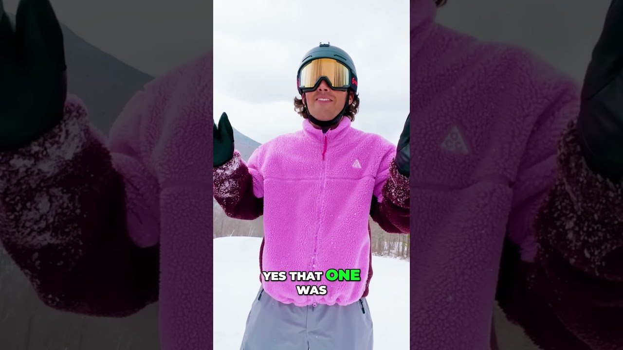 Snowboarder's Near Fail Front Flip  Will He Land It
