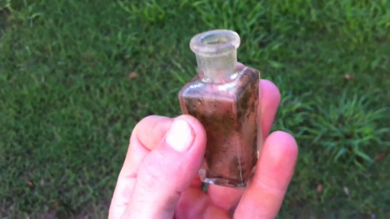 Digging old bottles, civil war bullet found