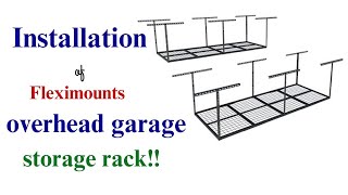 How to Install Fleximounts Overhead Garage Storage Rack | Step-by-Step Guide and Demonstration