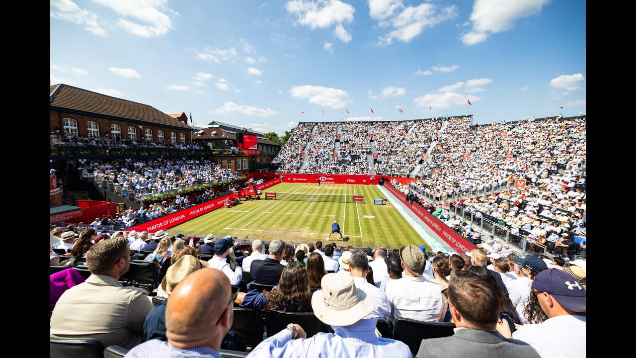 sachin and babi light blue dress HSBC Championships hospitality | Queen's Club London