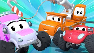 Miranda the AMBULANCE FALLS into the river | Monster Town | Car City World App