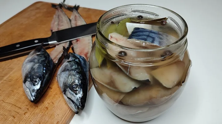 Very tasty home salted mackerel.The tastiest pickled mackerel.