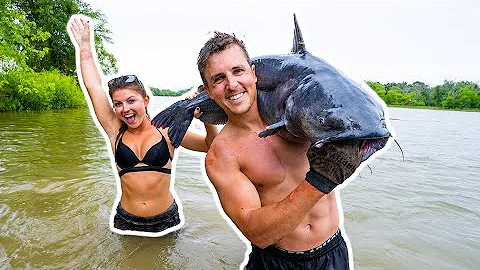Fånga jättecatfish med Hannah Baron! (Fiska och tillaga)