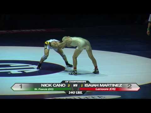 140 Isaiah Martinez vs Nick Cano - CIF State Champ...