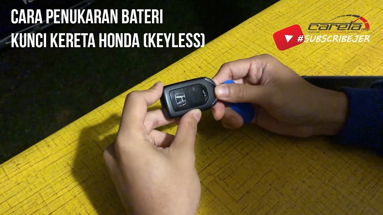 Cara Penukaran Bateri Kunci  Keyless Honda  City CRV Jazz  