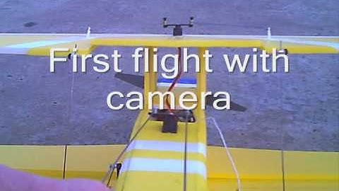 RC Foam Biplane Onboard Video