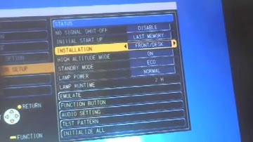 panasonic projector how to reset lamp hours and other setting