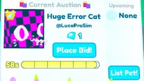 Auction huge error cat for 1 gem! #roblox  #psx #auction
