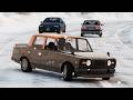 Winter Street Drift Through Traffic