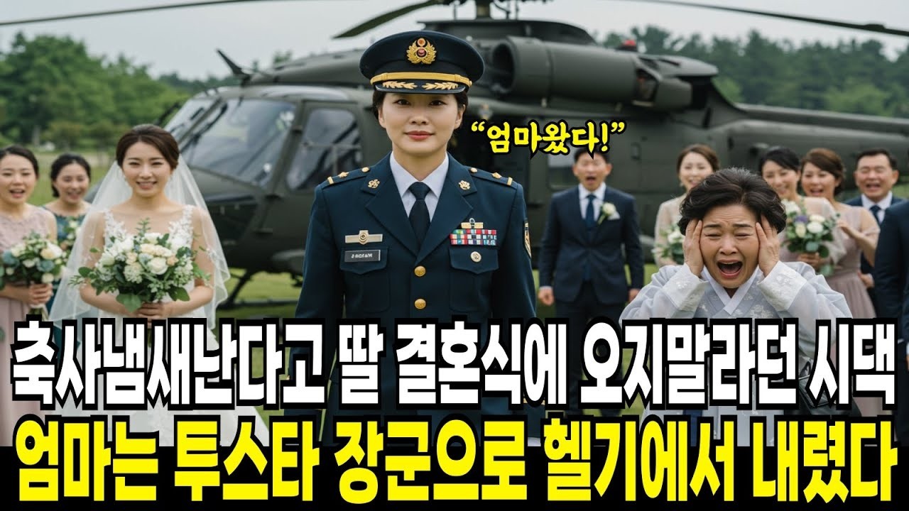 냄새난다고 딸 결혼식에 오지말라던 시댁, 엄마는 투스타 장군으로 헬기에서 내렸다