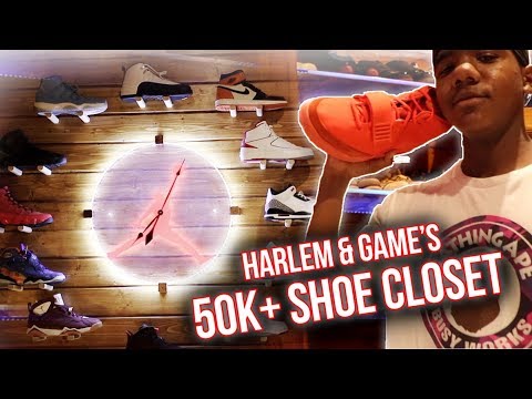 The Game & His Son Harlem's INSANE Sneaker Room! Air Mags, Yeezys, RARE Jordans & More!