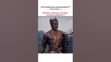 Tallest Hindubhushan Statue in Pune | 140 ft of Pride 🚩 Sambhaji Maharaj#pune  #marathapride#shorts