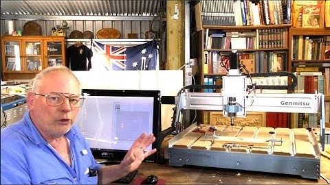 BEST NEW CHEAP CNC Router SainSMART 6050 Plus,  + UGS Universal G-Code Sender First test cut