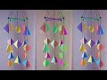 Diy wind chime  how to make paper wind chimes for room decoration 