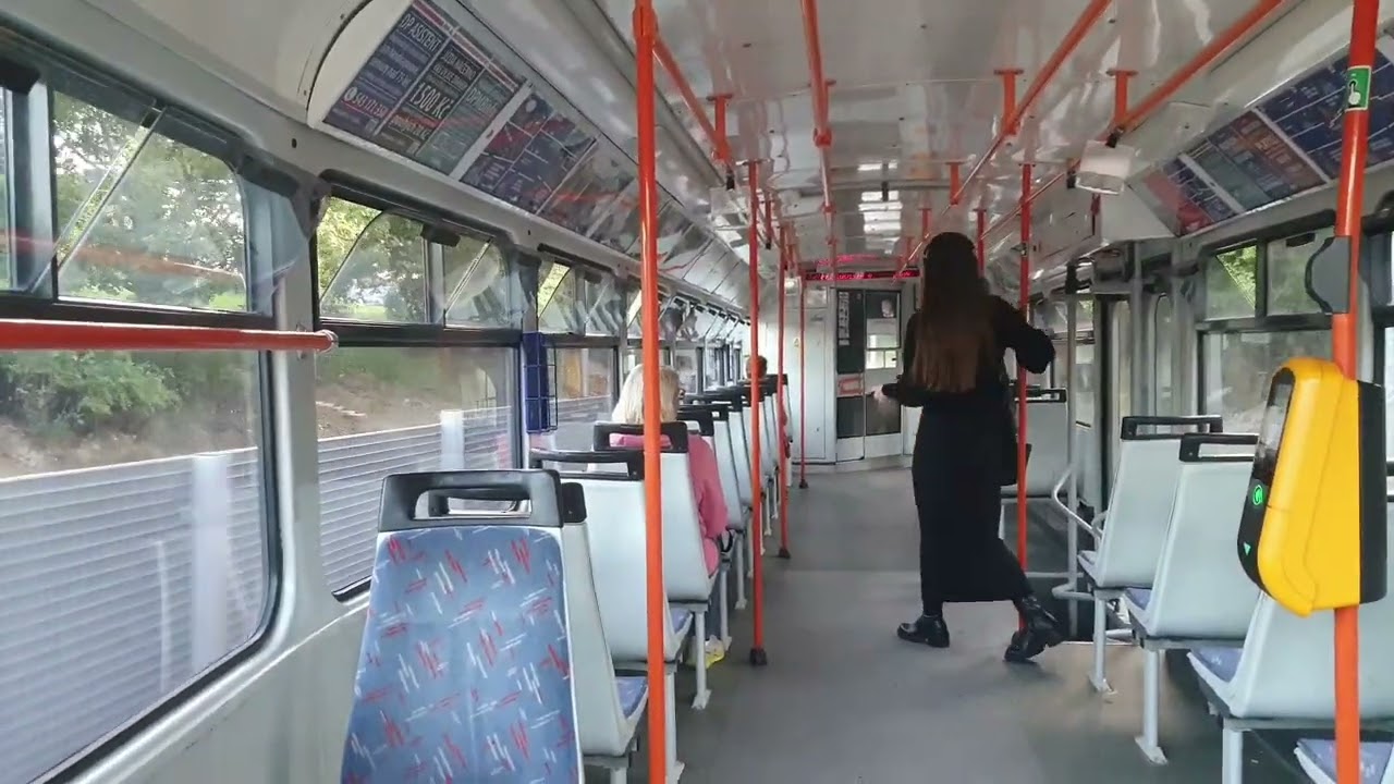 ČKD DS Tatra T3R výjezd po nové dráze k přístavišti