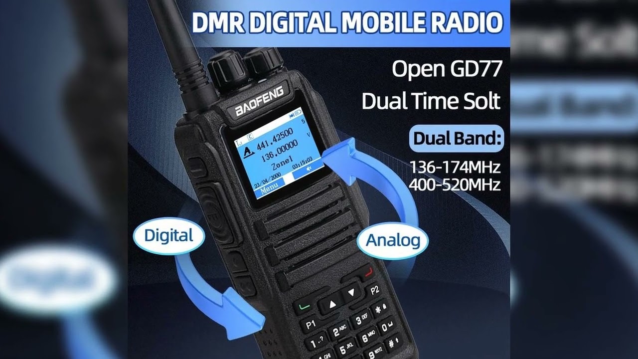 A must-have product! Baofeng DMR DM-1701 Digital Radio Walkie Talkie Dual Mode Analog Open GD77 Du