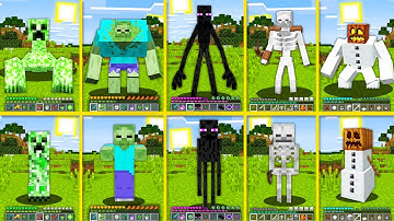 ALL MOBS BECAME MUTANT MOBS IN MINECRAFT ZOMBIE CREEPER ENDERMAN SKELETON SPIDER BATTLE HOW TO PLAY