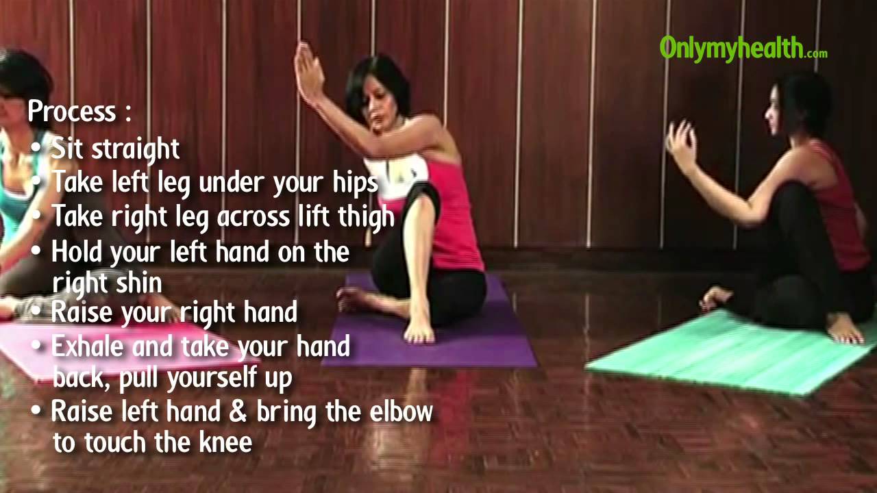 Half Spinal Twist Yoga to Reduce Belly Fat - Onlymyhealth.com