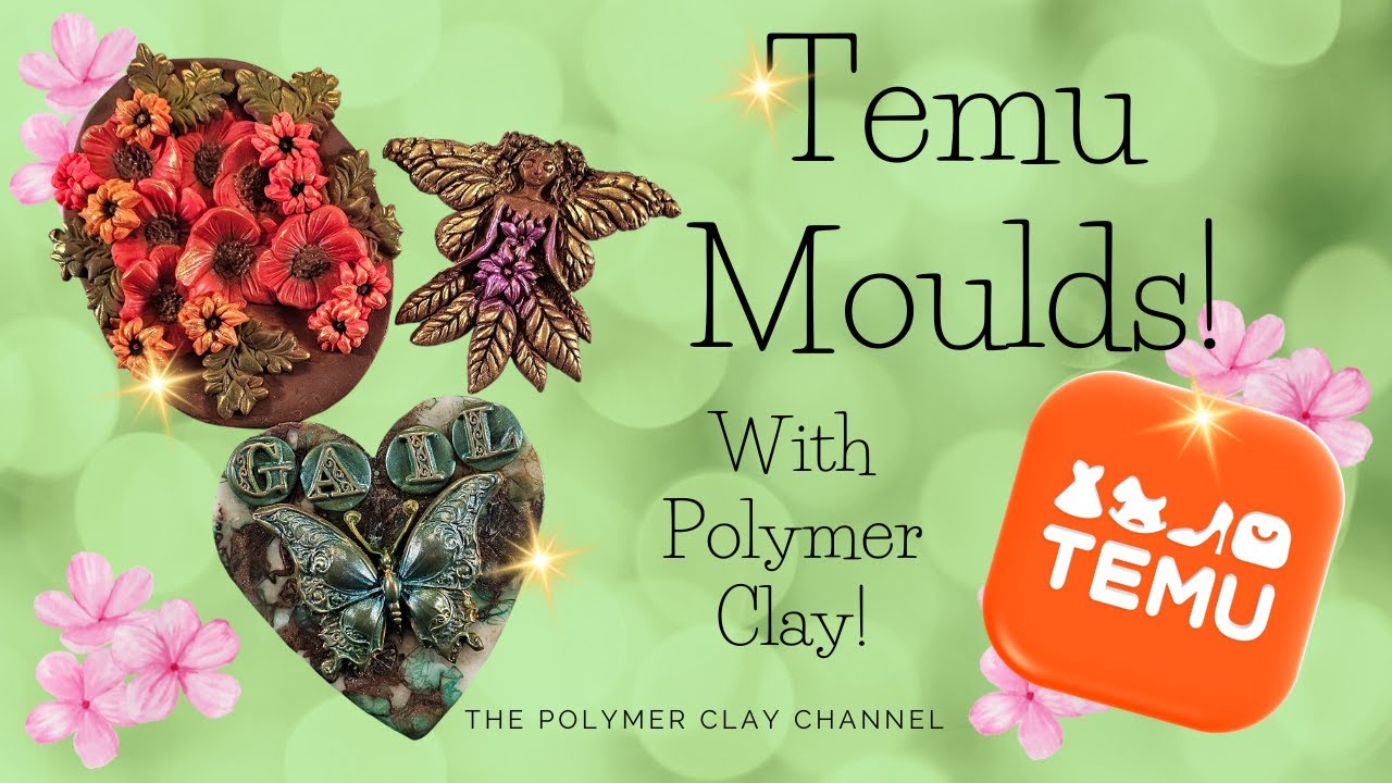 HOW TO: Make DECORATIONS with TEMU MOULDS and POLYMER CLAY! #artsandcrafts #temu #flowers