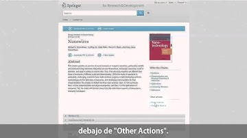 Springer for R&D Tutorial 05 How to export citations (Spanish subtitle)