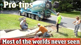 How to Pour, form and Finish Concrete Stairs. PRO-Advice From 2 masters with 35 Years exp. 4k video