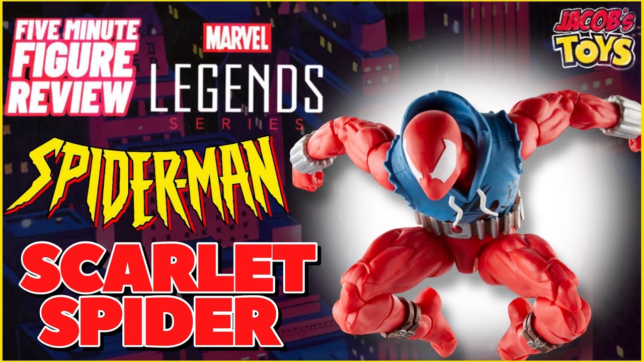 SCARLET SPIDER  | 5 MINUTE FIGURE REVIEW | SPIDER-MAN | Marvel Legends | Hasbro | Retro Card