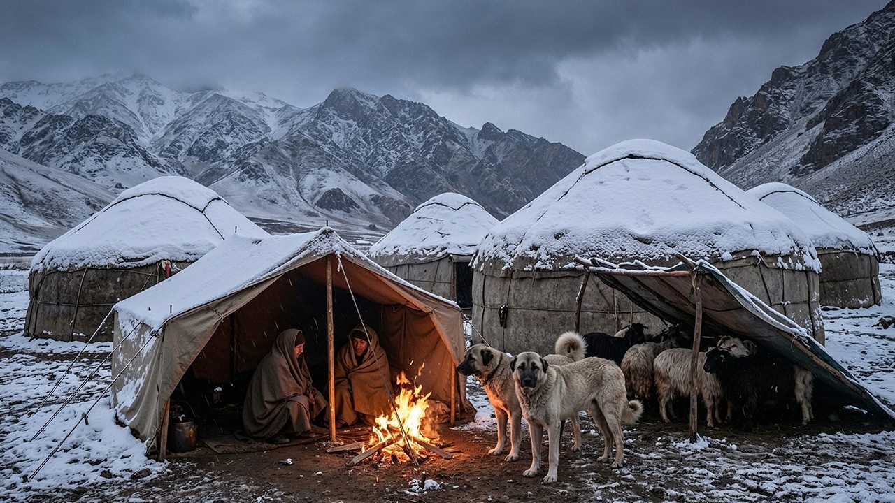 حياة راعٍ في واحدة من أبرد مناطق أفغانستان | الحياة في صباح شتوي ثلجي