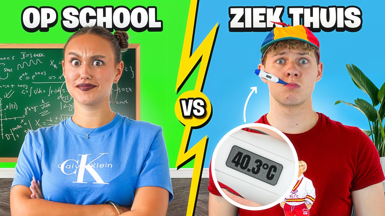 Op School VS Ziek Thuis 🏫🤒