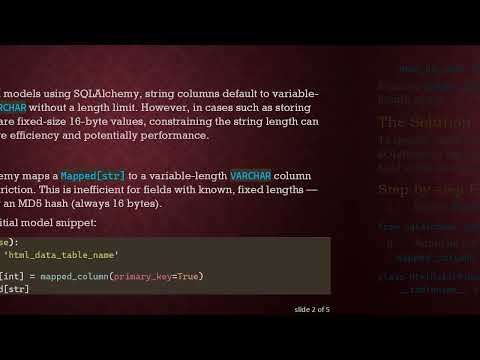 How to Specify a Fixed-Length String Column in SQLAlchemy Using Mapped[str]