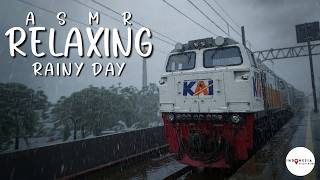Modern Train Window in Heavy Rain 🚄🚆💫 Deep Focus Ambience for Work &amp; Study