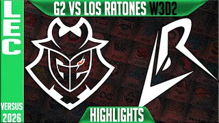 Download Lagu G2 vs LR Highlights | LEC W3D2 2026 Versus | G2 Esports vs Los Ratones MP3